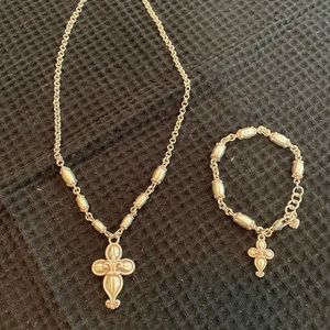 Matching necklace and bracelet